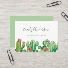 Cartão de visita verde de Cactus