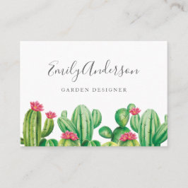 Cartão de visita verde de Cactus