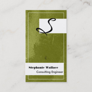 Cartão de visita Verde de engenharia de textura m