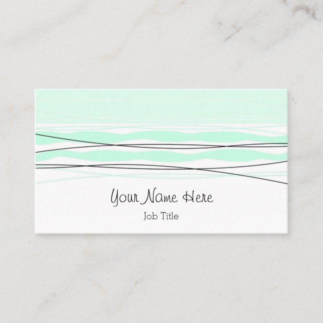 cartão de visita verde de Faixa Atlântica (Frente)