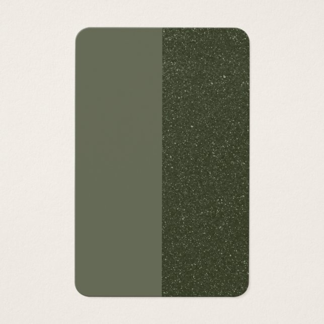 Cartão de visita Verde de Moss personalizável (Frente)