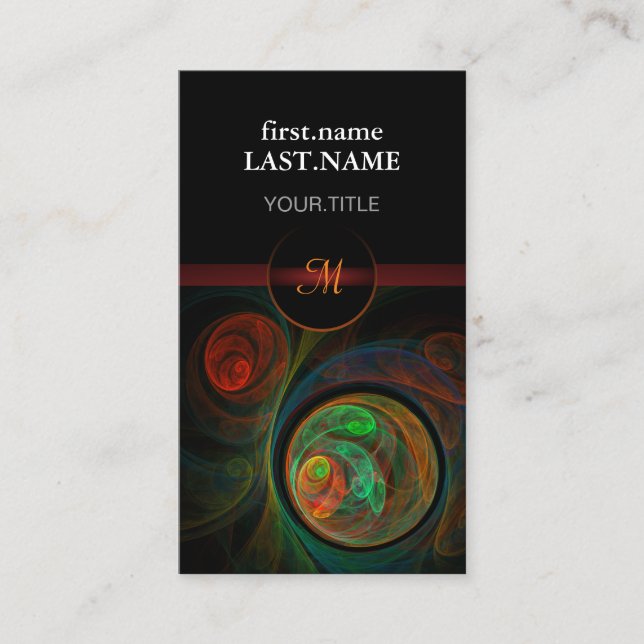 Cartão De Visita Verde de Renascimento Legal Elegante Moderno Profi (Frente)