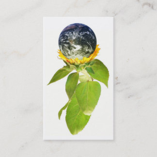 Cartão de visita verde do mundo