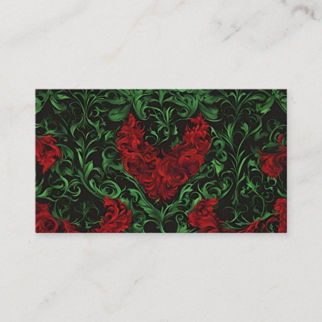 Cartão De Visita Verde e Vermelho (Frente)