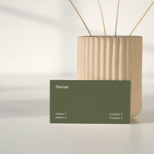 Cartão De Visita verde escuro rico - minimalista