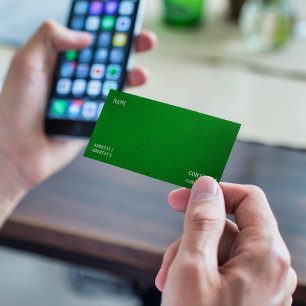 Cartão De Visita Verde Esmeralda Profundo