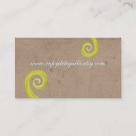 Cartão De Visita Verde-Espiral Russo