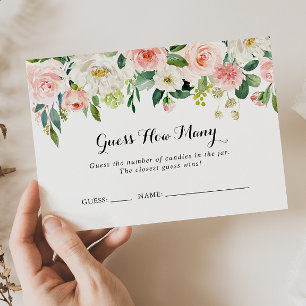 Cartão De Visita Verde Floral Simples Adivinha Quantas Cartas De Jo