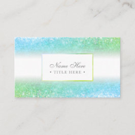 Cartão de visita verde Luxe na moda elegante