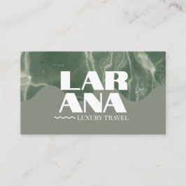 cartão de visita verde luxuoso