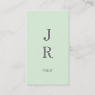 Cartão De Visita Verde-menta minimalista