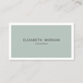 Cartão de visita Verde Minimalista Moderna