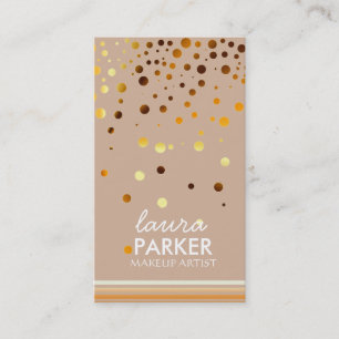 Cartão De Visita Verde moderno do maquilhador de Bokeh do brilho