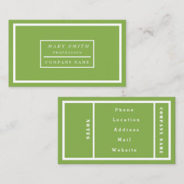 Cartão De Visita Verde Moderno Simples