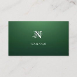 Cartão De Visita Verde Nouveau