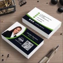 Verde profissional adicione a sua foto de código Q