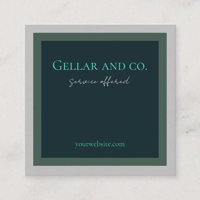 Cartão de visita verde profundo (Frente)