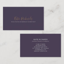 Cartão de visita Verde Roxo Minimalista