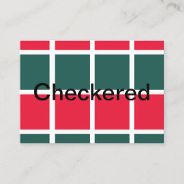 Cartão De Visita Verdes Vermelhos Verificados