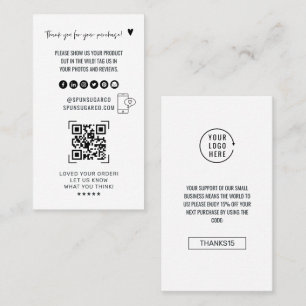 Cartão De Visita Verificação de código QR Analisar-nos   Produto Ob