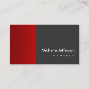 Cartão de visita Vermelha Na moda da Trendy