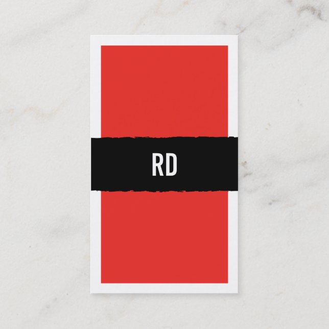 Cartão De Visita vermelho (Verso)