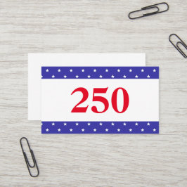 Cartão De Visita Vermelho Branco & Azul Patriótico 250