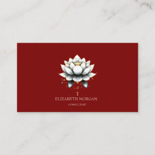 Cartão De Visita Vermelho Branco Elegante Moderno
