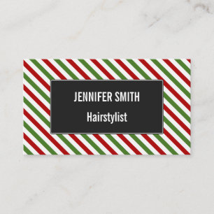 Cartão de visita vermelho, branco & verde do test