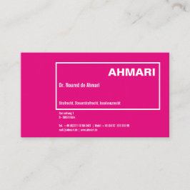 Cartão De Visita Vermelho claro moderno