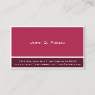 Cartão De Visita Vermelho com Quadro Branco