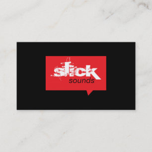 Cartão De Visita Vermelho da caixa da conversa