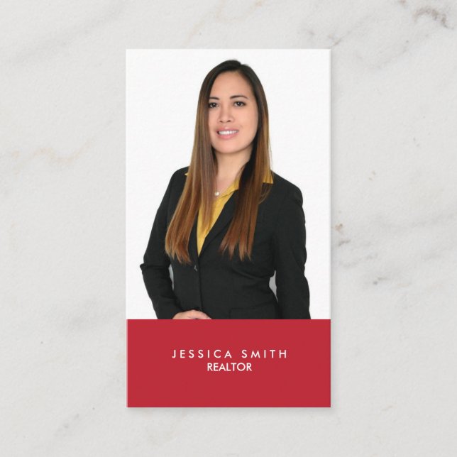 Cartão de visita vermelho do bar real (Frente)