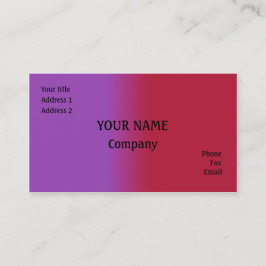 Cartão De Visita Vermelho e lilás