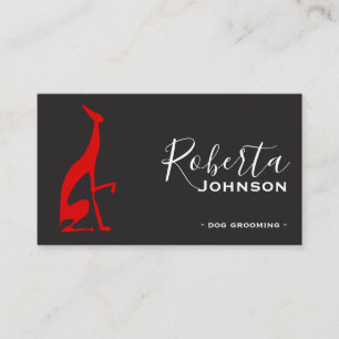 Cartão De Visita Vermelho e Negro Modernos Professional