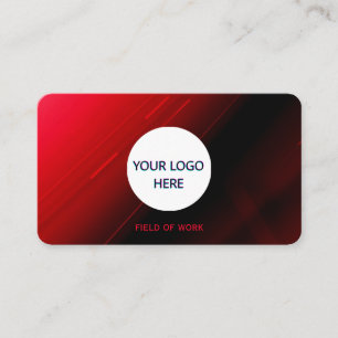 Cartão De Visita Vermelho e preto totalmente personalizáveis