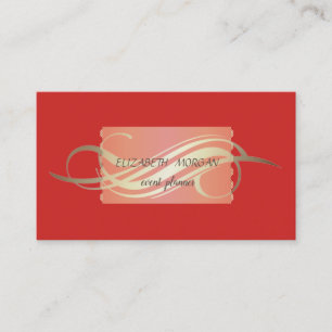 Cartão De Visita Vermelho elegante luxuoso