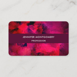 Cartão De Visita Vermelho escuro e roxo, preto e Abstrato moderno