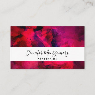 Cartão De Visita Vermelho escuro e roxo, preto e Abstrato moderno
