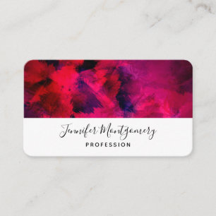 Cartão De Visita Vermelho escuro e roxo, preto e Abstrato moderno