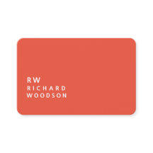 Vermelho Laranja Negrito com Iniciais de    NomeEm