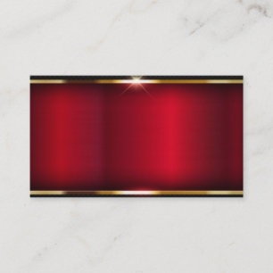 Cartão De Visita vermelho, ouro, &cinza