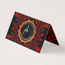 Vermelho Preto + Funky Gótico Criativo Dourado