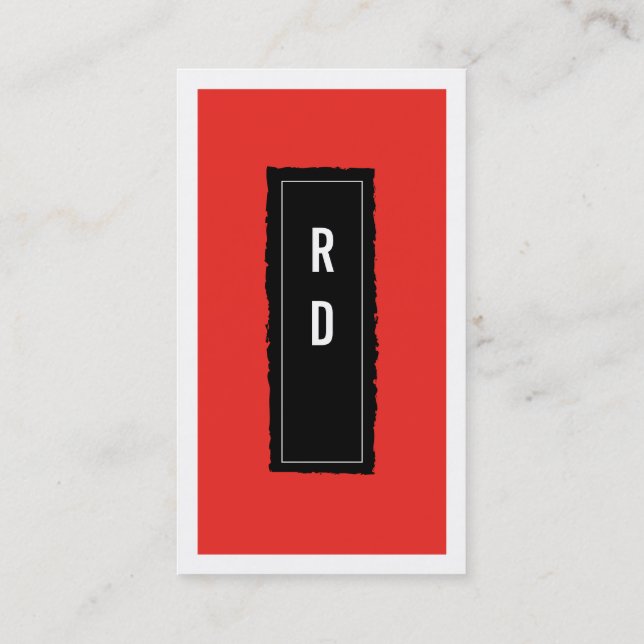 Cartão De Visita Vermelho profissional (Verso)