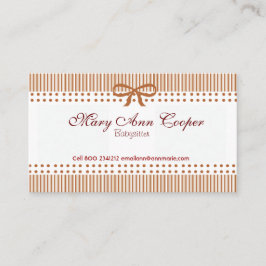 Cartão De Visita Vermelho retro bonito do laço do teste padrão