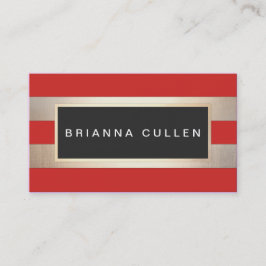 Cartão De Visita Vermelho Vermelho de Folha de Ouro FAUX em Escala 