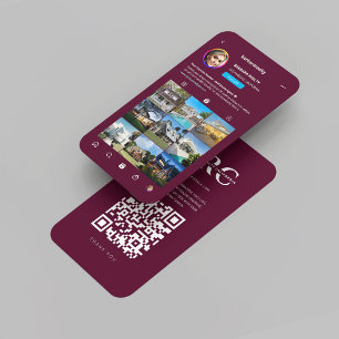 Cartão De Visita Vermelhos do Instagram Real Imobiliário Moderno