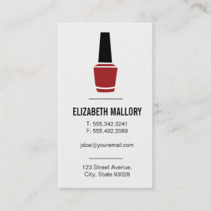 Cartão De Visita Verniz para as unhas   minimalista