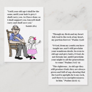 Cartão De Visita Versões de bíblia para mais velho