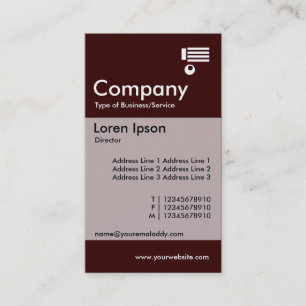 Cartão De Visita Vertical Banded - Brown Escuro